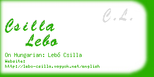 csilla lebo business card